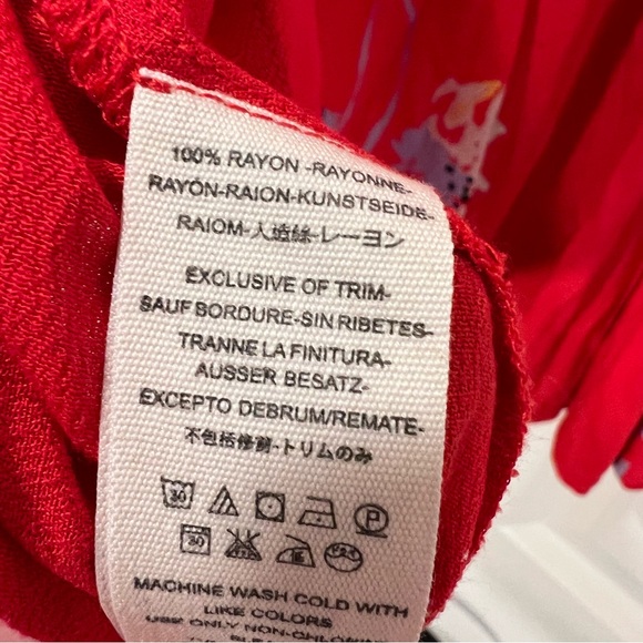 Free People Women's Time on My Side Red Floral Wrap Dress. Size XS. - Picture 7 of 10